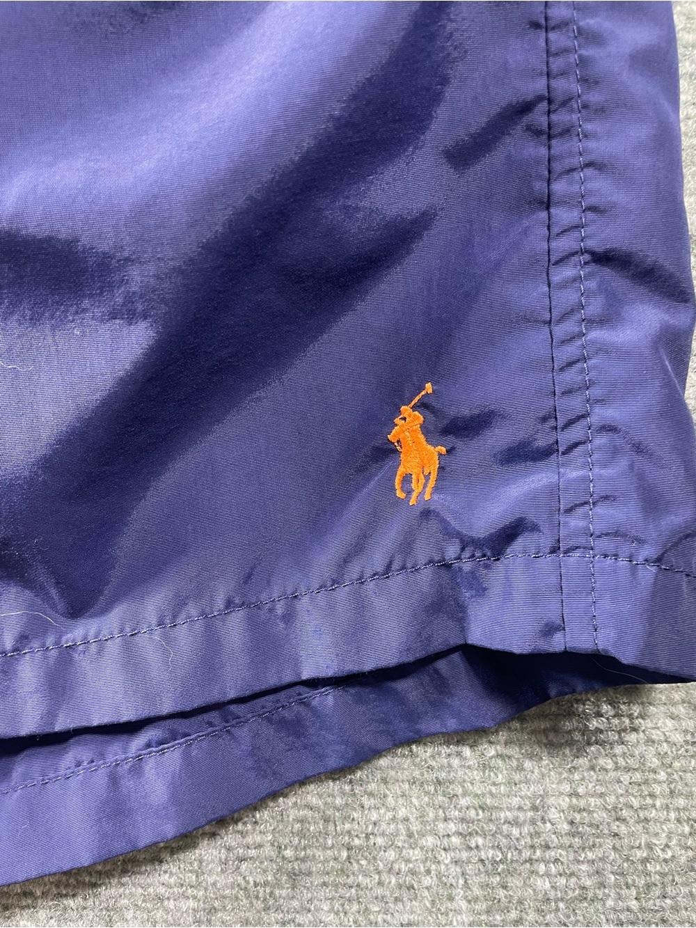 Polo by Ralph Lauren Navy Blue Swim Trunks‎ with Orange Pony - Picture 2 of 9